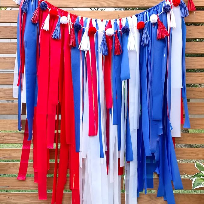 PartyWoo Crepe Paper Streamers 4 Rolls 328ft, Pack of Red Crepe Paper - Image 2