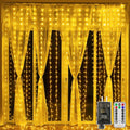 Ollny Curtain Lights 300LED 9.8ftx9.8ft, Connectable IP67 Waterproof Outdoor by Ollny