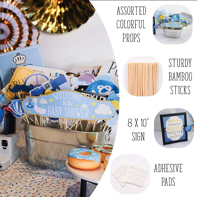 Boy Baby Shower Photo Booth Props - Image 2