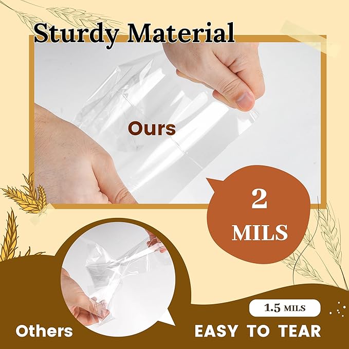 LOKIQNG Cellophane Bags Plastic Gift Bag Clear Cookie Treat Bags - Image 4