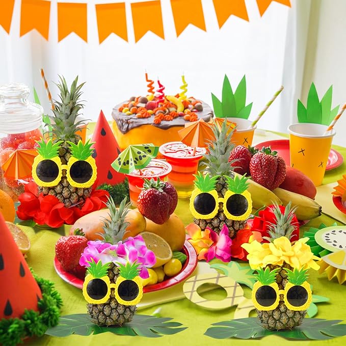 6 Sets Hawaiian Table Centerpieces Pineapple Luau Party Table Decorations - Image 6