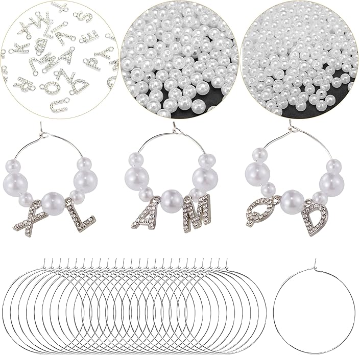50 Sets Wine Glass Charms, Wine Charms by Unknown