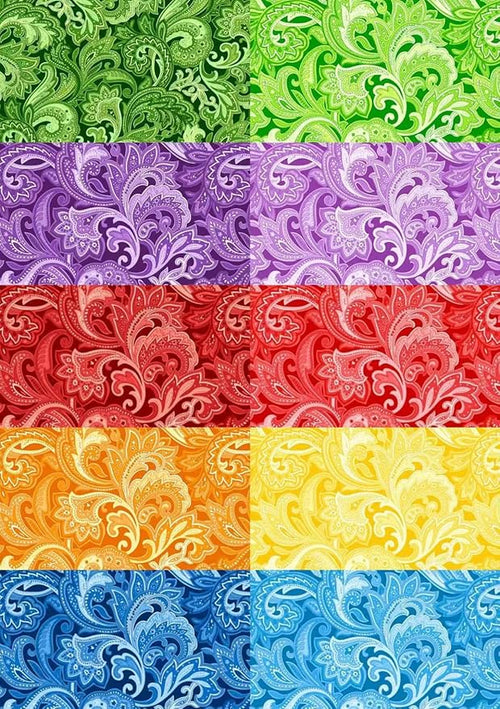 10"x 10" 50 PCS 100% Cotton Floral Fabric Squares Bundles Quilting Supplies - Image 2