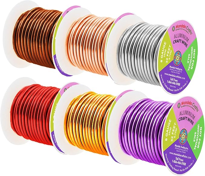 Mandala Crafts 8 Gauge Anodized Aluminum Craft Wire - Image 2