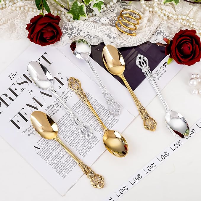 75PCS Gold Plastic Spoons - Image 9