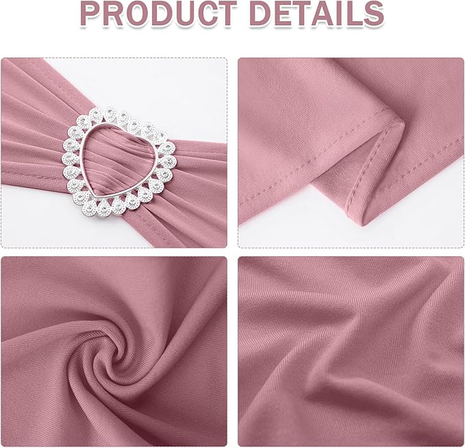 Howhic Pack of 30 Spandex Chair Sashes Bows Stretch Chair Cover Band - Image 3
