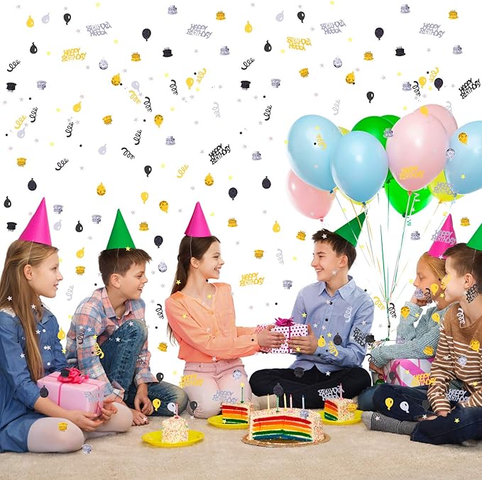 WILLBOND 3000 Pieces Happy Birthday Confetti Birthday Party Cake Confetti - Image 6