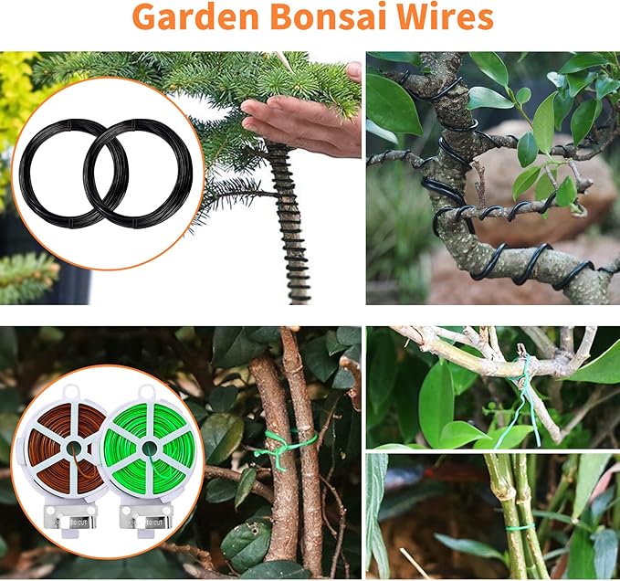 Bonsai Tools Set, Include 262 Feet Bonsai Wire, 29.5"x29.5" Plant Repotting Mat - Image 3