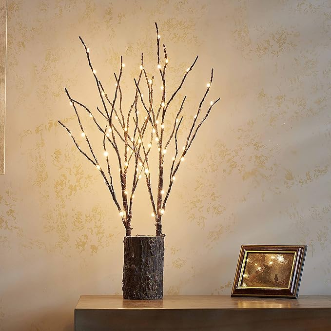 Birchlitland Lighted Brown Branches 18IN 70L Warm White Fairy Lights, LED - Image 9