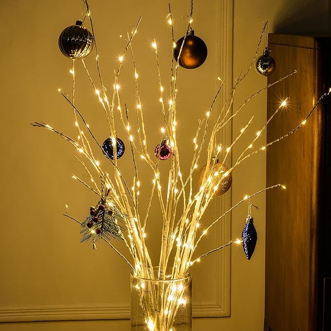 Bexdir Lighted Birch White Tree Branches 33IN 180LED - Image 4