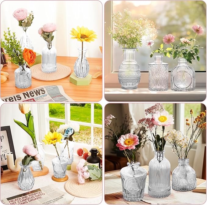 Glass Bud Vase Set of 30, Small Flower Vases - Image 5