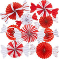 9pcs Candy Party Decorations Sweet Candy Hanging Paper Fans Hanging Decorations by EasyJoy