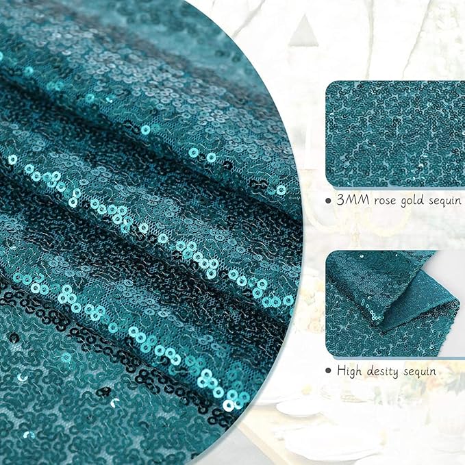 Eternal Beauty Teal Table Runner - Image 8