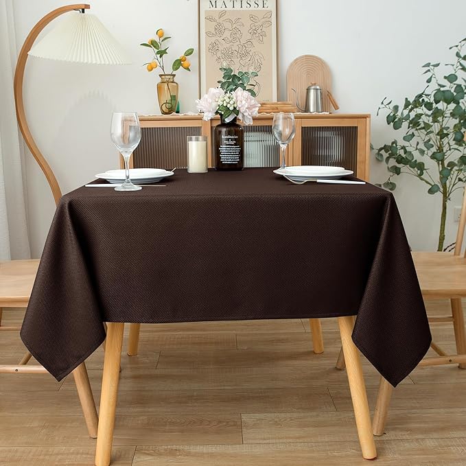 Biscaynebay Textured Fabric Square Tablecloth 60x60 Inch, Wedding and Parties - Image 7