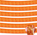 6 Pack 10 Feet Orange Foil Fringe Garland Metallic Tinsel Streamers Banner Wall by Ferwzsr