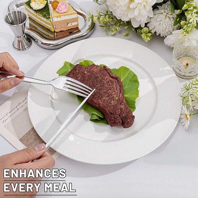 300Pieces Silver Plastic Silverware - Image 9