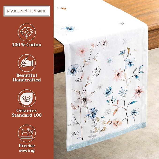 Maison d' Hermine Table Runner 100% Cotton Single Layer Table Runners 72 inches - Image 2