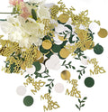 200 Pcs Gold Bridal Shower Decorations, Wedding Table Confetti, Glitter Mr Mrs by WEIKA