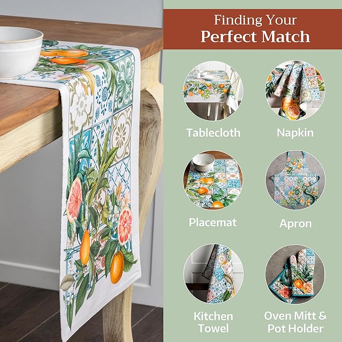 Maison d' Hermine Table Runner 100% Cotton Double Layer Table Runners 108 - Image 5