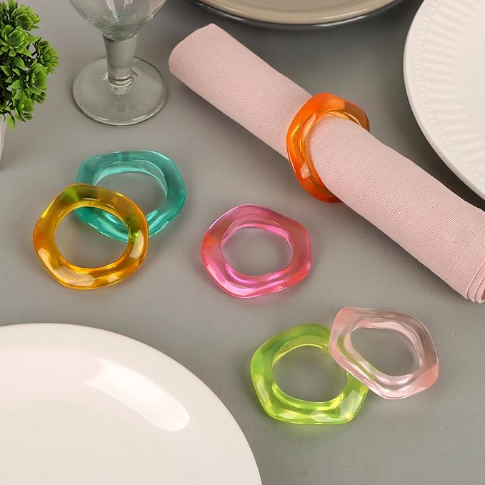 Epoxy Resin Spring Napkin Rings Set of 12 - Image 4