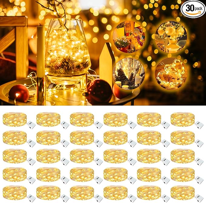 30 Pack Fairy Lights Battery Operated - 7ft 20 Led Twinkle Lights 3 Modes by Unknown