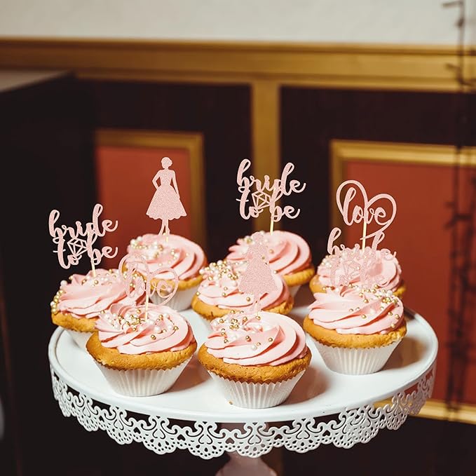 Sotpot 24PCS Bride to Be Cupcake Toppers - Image 3