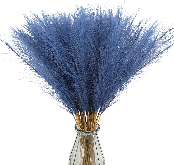 50pcs Faux Pampas Grass, 21.6" Short Artificial Pompous Grass Floral Fake - Image 7