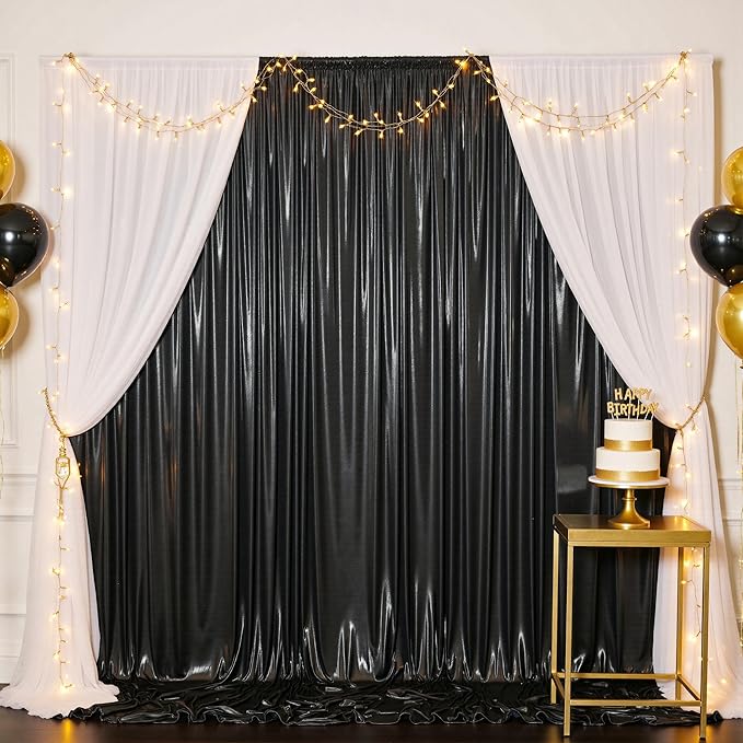 10x10FT Black Sequin Backdrop - Image 5