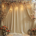 Wrinkle Free Beige Backdrop Curtains by CO-AVE