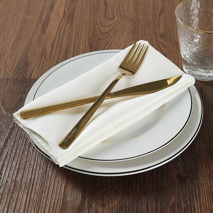 Cloth Napkins 17x17 inch Washable Polyester Dinner Napkins Soft Table Napkins - Image 6