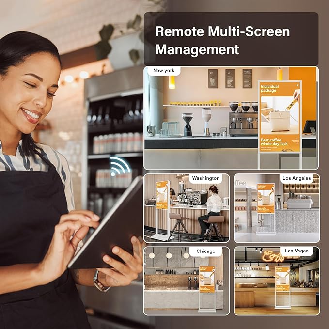 43 Inch 4K Touchscreen Kiosk, Indoor Capacitive Touch Floor Standing Digital - Image 3