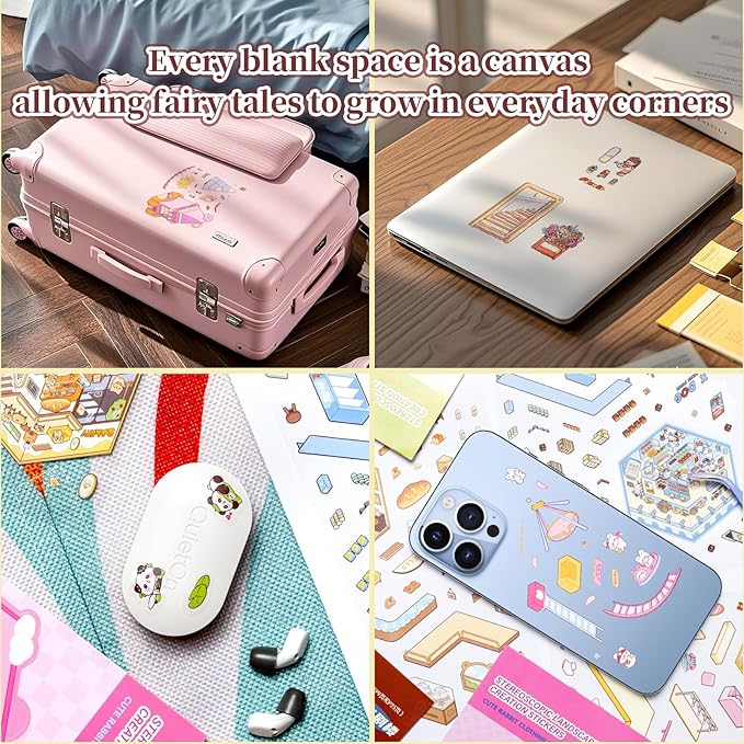 20 Sets 3D House Stickers with Metal Tweezers | DIY Miniature House Scenes Kit - Image 9