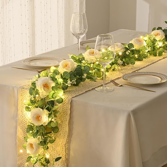 Dolicer 2Pcs 13Ft Artificial Eucalyptus Garlands - Image 3