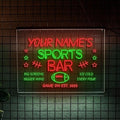 Personalized Sports Bar Neon Sign LED Wall Light Up Football Bar Decor by LULMicaLedSign