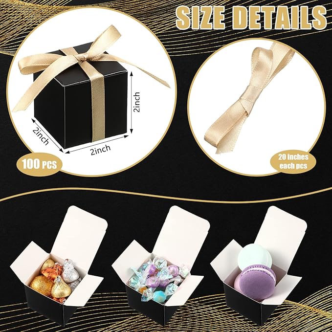 Jutom 100 Pcs Mini Favor Boxes Extra Small Candy Boxes Paper - Image 2