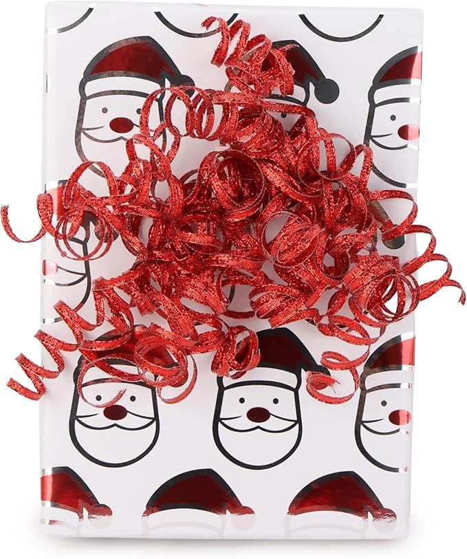6" Metallic Red Christmas Curly Ribbon Bows - Image 7