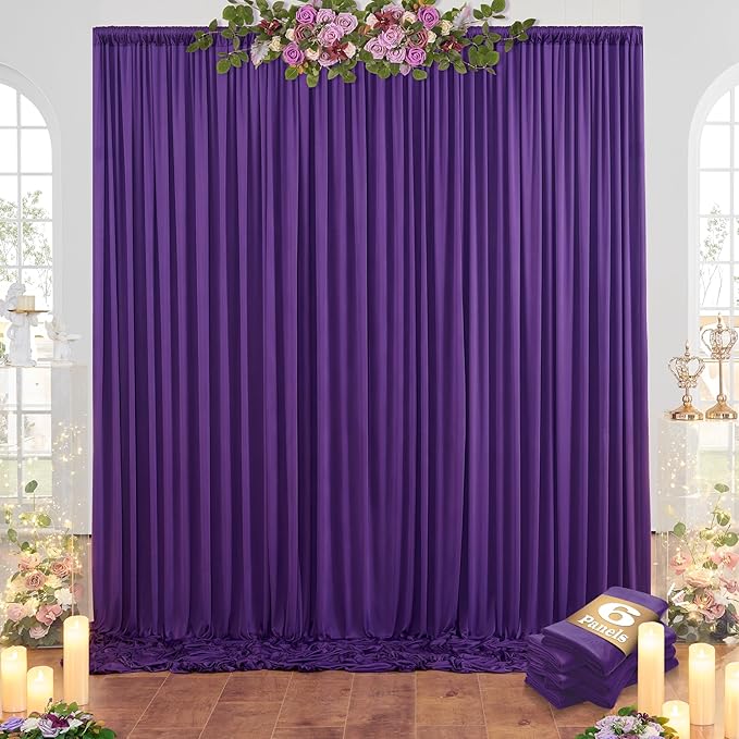 30ftx10ft Purple Backdrop Curtains by CO-AVE