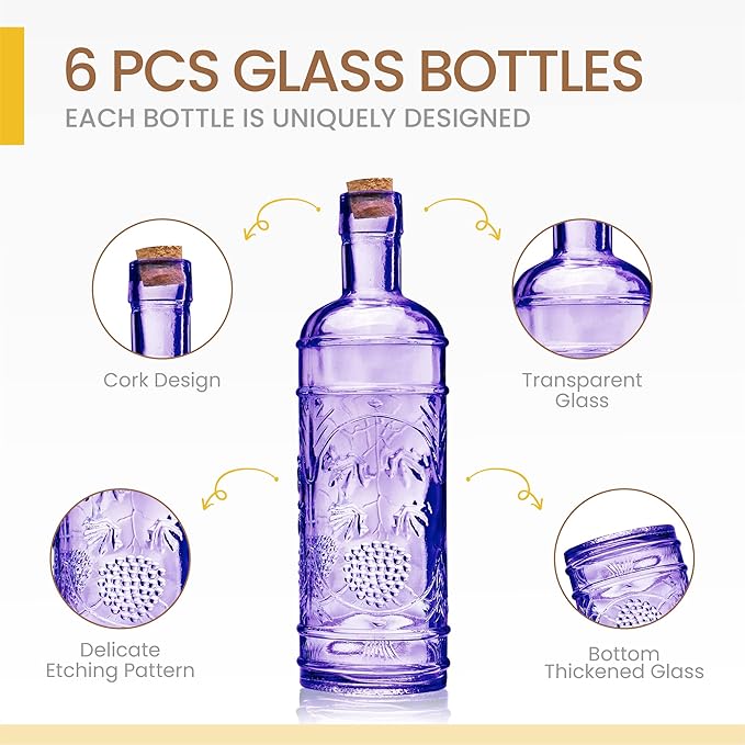 Assorted Purple Glass Bottles - Image 3