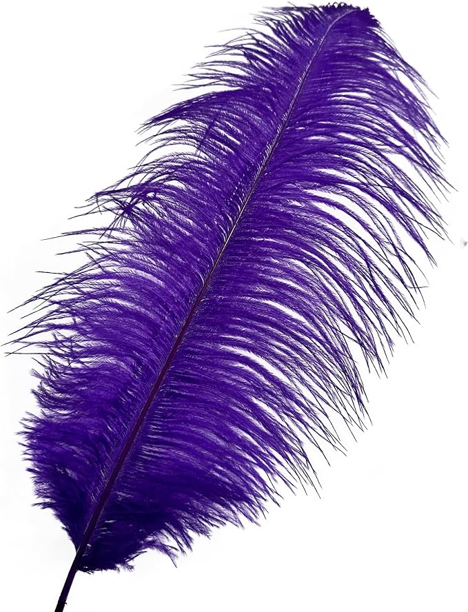 Happy Feather 16-18 inch Purple Ostrich Feathers Craft - Image 2