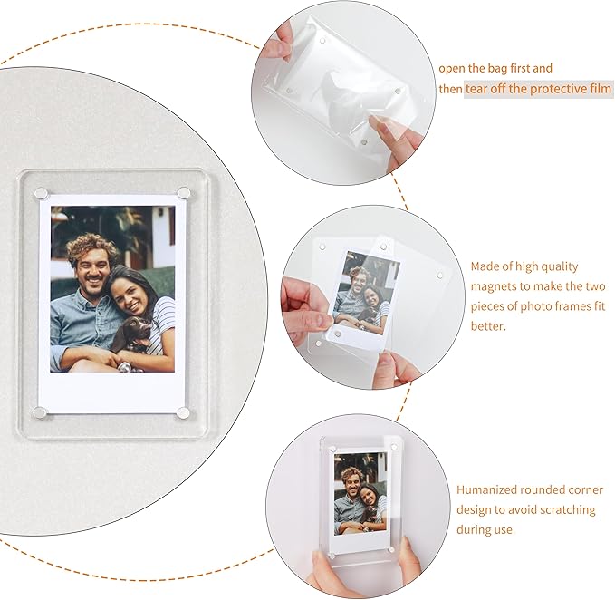 Acrylic Fridge Magnetic Picture Frames, 3x5 Inch Magnetic Clear Photo Frames - Image 5