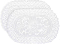 2PCS Oval Lace Placemats for Dining Table, Embroidered Table Mats Farmhouse Cup by Jayla