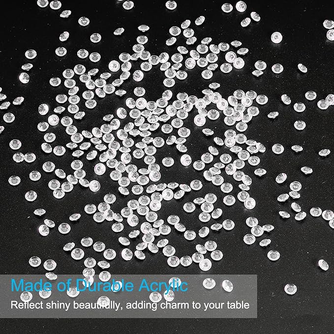 PATIKIL 10000 Pcs Wedding Table Scatter Confetti Crystals 4.5mm Acrylic - Image 3