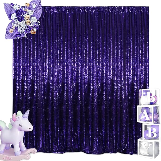 SquarePie Sequin Backdrop Curtain Not See Through Thick Glitter Background - Image 9