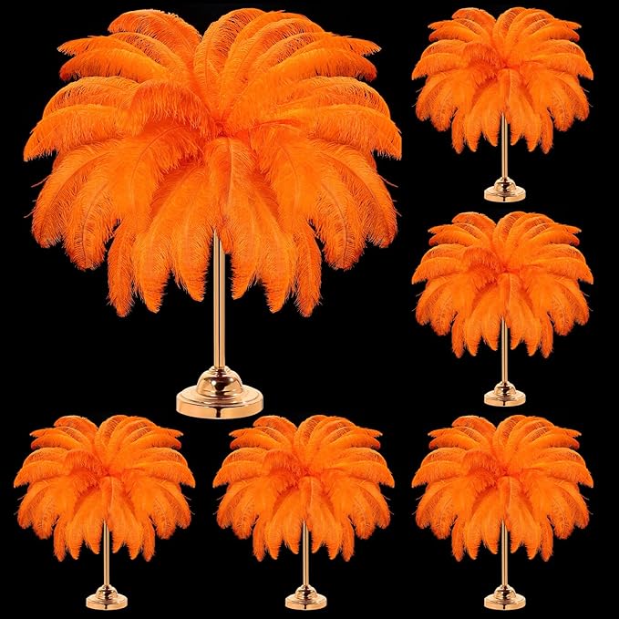 80 Pcs Large Natural Ostrich Feathers Plumes 14-16 Inch Bulk by Yuxung