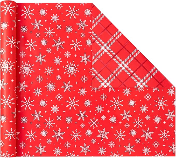Christmas Gift Wrapping Paper Rolls, 3 Rolls 17inches x 198inches Reversible - Image 9