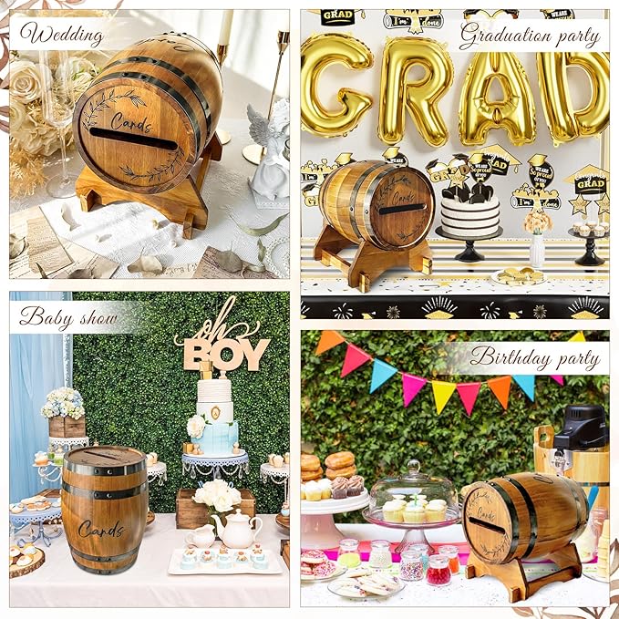 OurWarm Wooden Wedding Card Box - Image 6