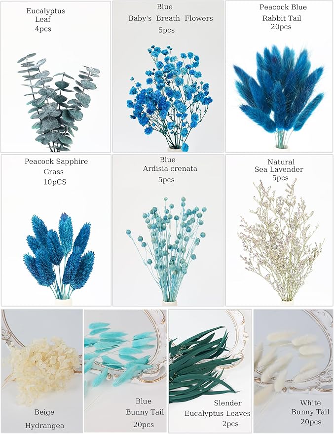 xin's convey DIY Natural Dried Flower Set, Handmade Creative, Door Hanging - Image 3
