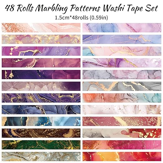 48 Rolls Washi Tape Set - Image 2