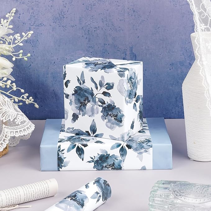 RUSPEPA Reversible Floral Wrapping Paper - Image 4