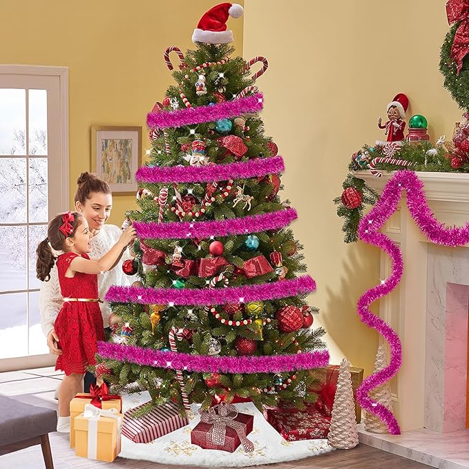 25 Feet Metallic Twist Tinsel Garland Backdrop - Image 6